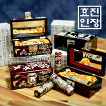 국산 자개 (명품케이스) 십장생 당초 용 자개도장 건강운 장수 금전운 개인 법인 사업자 인감 도장, 당초자개, 나비 와인 자개함, 김효진인(4서체)