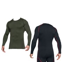 테슬라 기모 언더레이어 라운드 긴팔 2팩 TM-YUD40