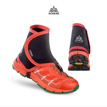 오니지에 숏 스패츠 트레일 게이터 러닝 발등 발목 보호 3color (E940), 블랙/레드 (E940-032)