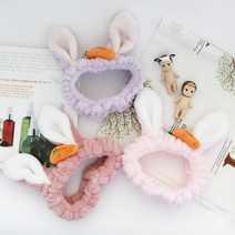 당근토끼 세안밴드 샤워 헤어밴드, @인디핑크@