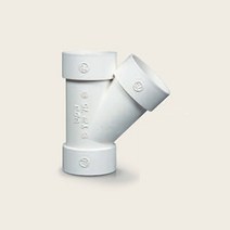 PVC VG2 이경 45도 Y관 100A x 75A 배수용 소켓