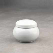 백자 무지 낮은단지(300g) 꿀단지 경옥고단지
