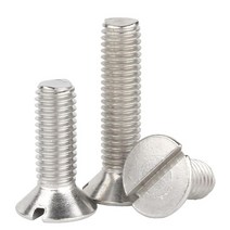 M2.5 50개 접시 머리 일자 볼트 GB68 스테인리스 스틸 서스 304 플랫 카운터 싱크 헤드 나사 볼트, M2.5 (50pcs), 20mm