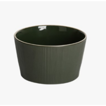 윤도자기 차곡 면기, 딥그린 색상, 3개