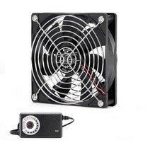 컴퓨터 12cm 120mm 고속 대형 공기 110V 220V BTC LTC 광업 기계 워크 스테이션 캐비닛 그래픽 카드 랙 쿨러 냉각 팬, [03] UK, [01] 1Fan with controller