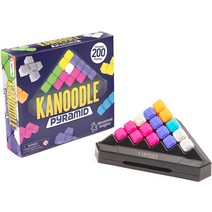 Educational Insights Kanoodle 피라미드 브레인 티저 퍼즐 게임 200가지 도전 중독성 있는 사회적 감각, 한개옵션0