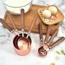 온나 우드 손잡이 계량스푼 4p세트, 소형