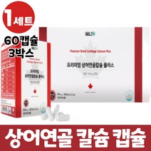 식약처인증 상어연골 칼슘 플러스 캡슐 콘도로이친 콘트로이친 콘드로이친, 1개, 60캡슐 x 3박스