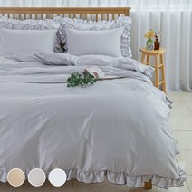 [아토앤알로] 프렌치 모달 코튼 이불커버 Q, 색상:프렌치 이불커버(Q)_그레이