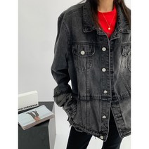 여행룩 레트로 빈티지 여성데님자켓 나들이 올봄유행패션 빅사이즈 유니크 환절기 데일리 스걸파
