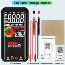 BSIDE S10 / S11 디지털 스마트 멀티 미터 컬러 LCD 디스플레이 9999 DC AC 전압 커패시터 옴 다이오드 NCV Hz 테스터 DMM, CHINA, S10 Black AAA