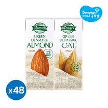 동원 그린덴마크 아몬드 귀리 오트밀 우유 190ml 48팩 두유 밀크, 2. 그린덴마크 귀리 190ml x 24_1. 그린덴마