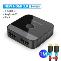 Vention-HD MI 2.0 Swicth 4K HD 스위처 2 인 1 샤오미 박스 TV PS5/4 블루레이 플레이어 파이어 스틱 로쿠 mi 분배기, With 1PCS HDMI Cable