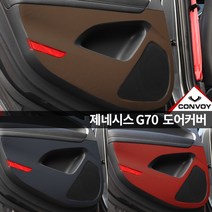 콘보이 (루이카)콘보이 제네시스 G70 도어커버 인조가죽 몰딩 (제네시스G70), 제네시스G70, 2.글로브박스(브라운색상), 현대