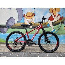 2022 스타카토 레이븐 24인치 어린이 자전거 STACATO, 레드, 반조립배송(직접조립)