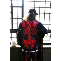 바이더알 뼈 엑스레이 프린팅 러프 블리치 긴팔티