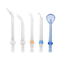 핫 5 노즐 팁 azdent hf-5 휴대용 구강 세정기 무선 물 덴탈 플로서 치주 백 제트 치실 이쑤시개, 5가지 팁