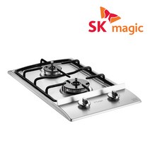 [할인쿠폰지급중] SK매직 2구/3구/4구(285x485/560x430-440/560x480/728x495mm) 가스 레인지 쿡탑 렌지 모음 GRAB221K 외, 배송만, LPG_2구_실버(전지식), GRAB221K(265x485)