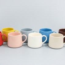 블루보틀 머그컵 블보카페머그잔 340ml 13oz, 진겨자색, 1개