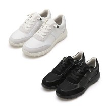 제옥스 여성 스니커즈 굽 4cm 소가죽 데일리 캐주얼 키높이 발편한 신발 경량 운동화