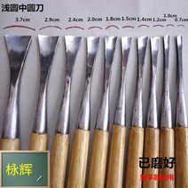 우드카빙 우드카빙키트 도장파기 조각기 세트 동양 조각 칼 수제 나무 조각 칼 목공 조각 칼  도구 날카롭게 장착 된 손잡이와 블랭킹 얕은 원형 칼, 사진의 10개 세트