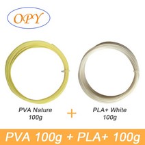 3d프린트필라멘트 Pva 수용성 필라멘트 3D 프린터 세척 가능 0.5 kg 100g 10m 폴리 비닐 알코올 스레드 1.75mm 빅프린터 물 플라스틱 릴 롤, 03 PVA and PLA WH 100g