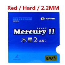 탁구 라켓 채 1x 원래 Mercury 2 고무 9021 블레이드 고무, 레드 하드