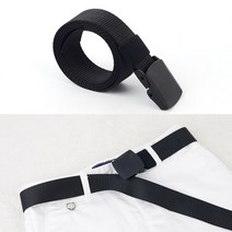 블랙 플라스틱 버클 허리벨트 무금속 패션벨트 바지벨트