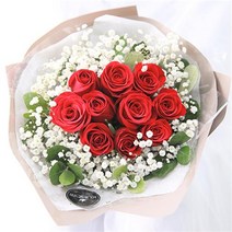 졸업식 장미 꽃다발 생화 택배 전역 선물 생일 축하 배달 배송 꽃정기구독 야곱의정원, 레드로즈