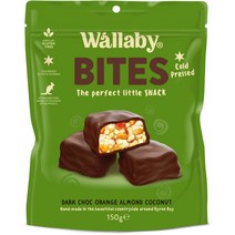 왈라비 초콜릿 바이츠 오렌지 아몬드 코코넛 Wallaby Chocolate Bites Orange Almond Coconut 150g