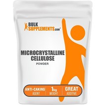 BulkSupplements. com 결정 셀룰로스 101 파우더 - 섬유 보충제 장 운동 불용성 250g 8.8온스, 1킬로그램