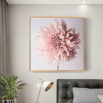 실십자수 도안 세트 꽃 핑크 분홍 자연 돈 복들어오는 유럽 패키지, 80x80 cm