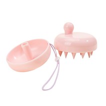 두피 마사지 샴푸 브러시 빗 두피 청소 실리콘 마사지 브러시 자오선, 분홍색