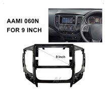 9 Inch 2Din 자동차 대시 보드 프레임 키트 라디오 튜닝 DVD 미쓰비시 트리톤에 맞는 오디오