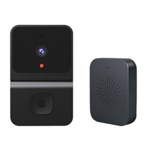 스마트 인터폰 무선 초인종 wifi 야외 카메라 hd 비디오 무선 초인종 나이트 비전 비디오 인터콤 음성 변경 스마트 초인종, 검은색