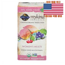 Garden of Life mykind 오가닉 여성용 멀티비타민 72정 가든 오브 라이프 미국 직구 사은품 추가증정