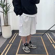 [Stylist KIM] 남자 와이드 벌룬팬츠 밴딩 카고 버뮤다팬츠