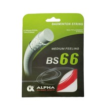 알파 1PC 0.66mm 배드민턴 문자열 BS66 12m 잘 수행 좋은 기계 남자, [03] red