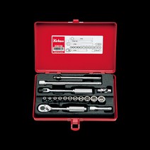 KOKEN 코겐 코켄 소켓 렌치 세트 2261M 1/4인치 17pcs 코켄 (6각 12각) 복스알 라쳇, 1개