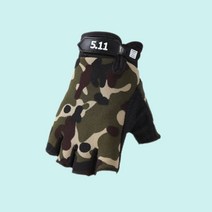 JES sports 하프컷 프리미엄 낚시 장갑, 밀리터리