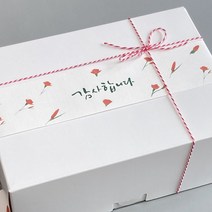 초이스앤코 카네이션 감사합니다 띠지 띠종이 폭5cmx60cm(길이) 35매입, 01.한송이카네이션(35매)