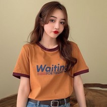 빈티지반팔티 티셔츠 캐주얼 디자인 여름 루즈 상의