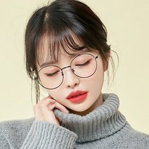 멜라크메 남자 여자 동글이 라운드 안경 블랙 안경테