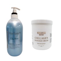 튜링겔 코리아 아쥴렌토너 1000ml 대용량 진정 효과 최강 수분 토너 진정 토너, 아쥴렌토너+뷰앤뷰 콜라겐 마사지크림1통