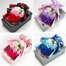 비누 꽃다발 졸업식 입학식 발렌타인데이 화이트데이 선물비누 꽃다발 졸업식 입학식 발렌타인데이 화이트, 03.장미곰돌이-레드