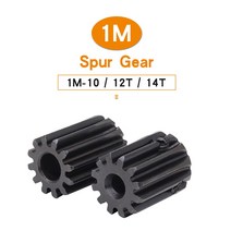 모듈 1 평 기어 1M-10T/12T/14T SC45 탄소강 소재 모터 보어 크기 4/5/6/6/35/7mm 변속기 액세서리, 01 1M10T_01 4 mm