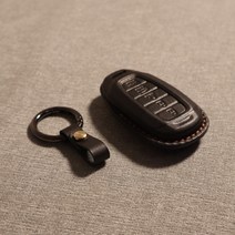 2022년형 현대 올뉴아반떼 7세대CN7 5버튼 키케이스 펠리세이드 신형 산타페TM 스마트키홀더 원격시동 펠리세이드 더뉴코나 그랜져IG 스마트 키홀더 스마트키 케이스, 블랙