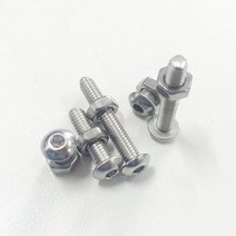 육각 렌치 나사 볼트 너트 및 세트 스테인리스 스틸 버튼 라운드 헤드 소켓 페어링 모음 키트 M2 M3 M4 M5 M6, Bolt Nut Set, 60mm (5Pcs)