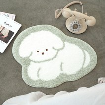 멍뭉이 포근한 러그 귀여운 캐릭터 강이지 거실 욕실 발매트