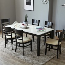 베스트리빙 데미안 캘빈 6인 대리석 세라믹식탁세트/의자6개 4color, 화이트대리석